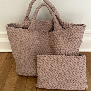 Naghedi St. Barth’s Medium Woven Tote - Shell
